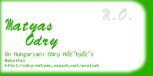 matyas odry business card